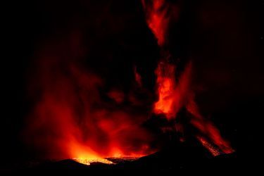 L'éruption de l'Etna, en Sicile (Italie), le 10 février 2022.