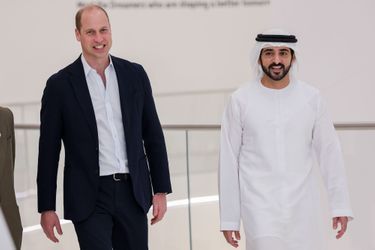 Le prince William et le cheikh Hamdane ben Mohammed Al Maktoum à Dubaï, le 10 février 2022.