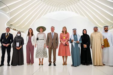 La reine Mathilde et le roi des Belges Philippe à l’Expo-2020 à Dubaï, le 5 février 2022