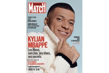 Kylian Mbappé en couverture de Paris Match