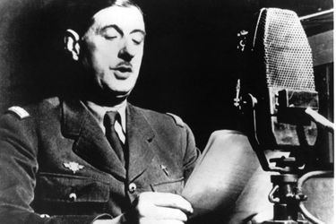 Charles de Gaulle lors de l'appel du 18 juin 1940. 