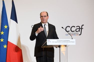 Jean Castex au dîner annuel du CCAF (Conseil de coordination des organisations arméniennes en France) le 9 février 2022.
