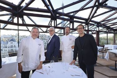 Les chefs Albert Adria, Alain Ducasse et Romain Meder, et Vincent Chaperon.