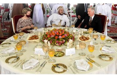 La reine Mathilde et le roi des Belges Philippe à Duqm au Sultanat d'Oman, le 4 février 2022