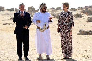 La reine Mathilde et le roi des Belges Philippe à Duqm au Sultanat d&#039;Oman, le 4 février 2022