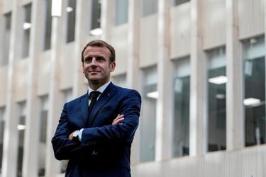 Emmanuel Macron à Saint-Denis, jeudi.