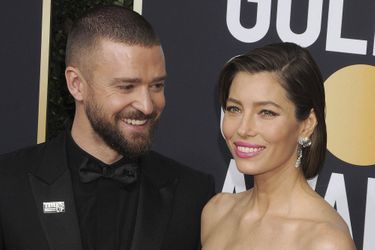 Justin Timberlake et Jessica Biel aux Golden Globes en janvier 2018