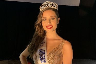 Marion Ratié lors de l'élection de Miss Languedoc-Roussillon le 1er août 2021 à Beaucaire. 