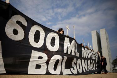 Un rassemblement anti-Bolsonaro au Brésil. 