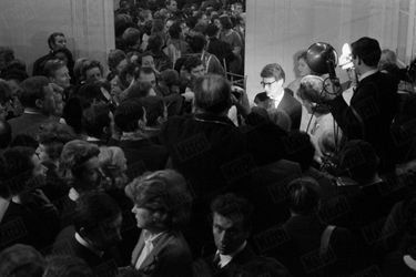 Présentation de la première collection d&#039;Yves Saint Laurent, le 29 janvier 1962. 