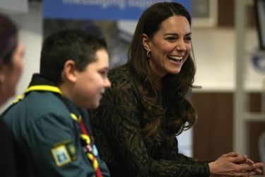 Kate Middleton en visite dans les bureaux de l&#039;organisme Shout à Londres le 26 janvier 2022