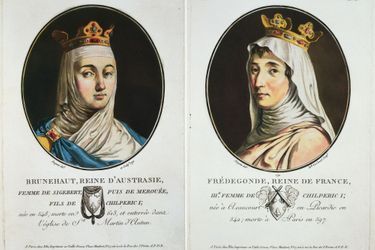 Brunehaut et Frédégonde, reines d’Austrasie et de Neustrie par Antoine-Francis Sergent-Marceau