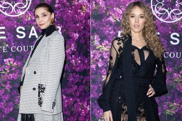 Clotilde Courau et Elodie Fontan au défilé Elie Saab lors de la Fashion Week Haute Couture à Paris le 26 janvier 2022