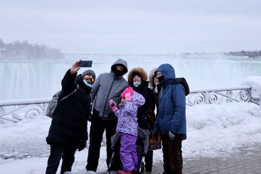 Les chutes du Niagara gelées, le 22 janvier 2022.