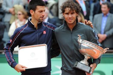 Novak Djokovic et Rafael Nadal en 2012.