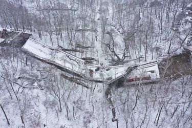 Un pont s&#039;est effondré à Pittsburgh, le 28 janvier 2022.