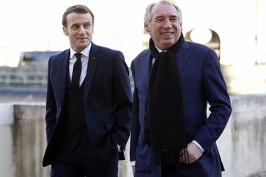 Emmanuel Macron et Françosi Bayrou à au en janvier 2020. 