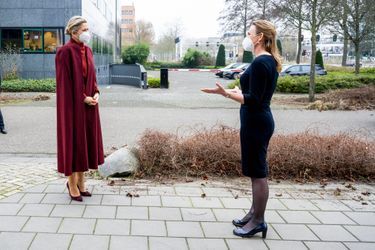 La reine Maxima des Pays-Bas à son arrivée à Amersfoort, le 25 janvier 2022