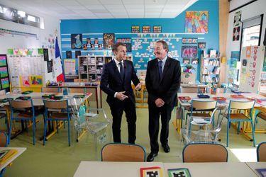 Emmanuel Macron et Jean-Pierre Pernaut en avril 2018. 