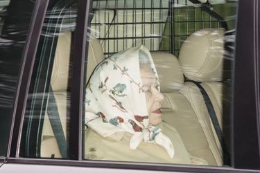 La reine Elizabeth II arrive dans son domaine de Sandringham, le 23 janvier 2022
