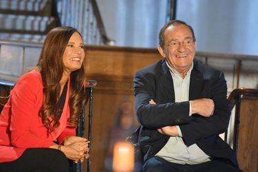Nathalie Marquay et Jean-Pierre Pernaut lors de l'enregistrement de l'émission «Animaux Stars» le 23 novembre dernier, qui sera diffusée le 5 février 2022 sur la chaine Animaux.