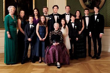 La princesse Athena de Danemark avec la famille royale danoise à l&#039;occasion du Jubilé d&#039;or de sa grand-mère la reine Margrethe II, le 14 janvier 2022