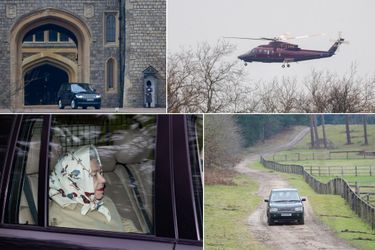 La reine Elizabeth II a quitté son château de Windsor et a rejoint en hélicoptère son domaine de Sandringham, le 23 janvier 2022