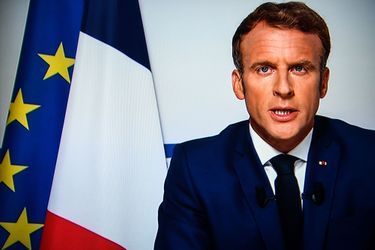 Emmanuel Macron lors de son allocution télévision du 16 août 2021.
