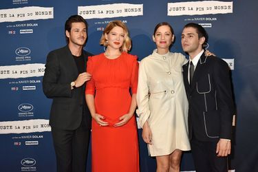 Gaspard Ulliel, Lea Seydoux, Marion Cotillard and Xavier Dolan pour "Juste La Fin Du Monde" à Paris en 2016.