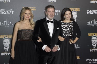 Kelly Preston, John Travolta et leur fille Ella en 2018 à Cannes.