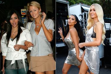 Kim Kardashian et Paris Hilton : à gauche en et à droite en 