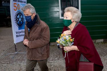 L'ex-reine Beatrix des Pays-Bas sur le site touristique de Zaanse Schans, le 15 janvier 2022