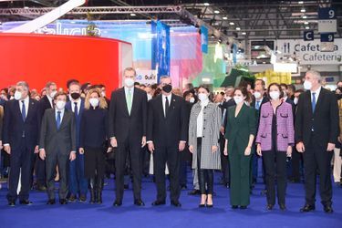 La reine Letizia et le roi Felipe VI d&#039;Espagne inaugurent la 42e Fitur à Madrid, le 19 janvier 2022