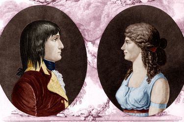 Illustration figurant Napoléon Bonaparte et Joséphine de Beauharnais 