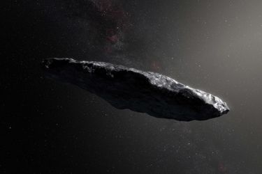 Une représentation d&#039;artiste d&#039;Oumuamua, astéroïde au comportement si étrange que l&#039;astronome Avi Loeb croit qu&#039;il pourrait s&#039;agir d&#039;un vaisseau extraterrestre. 