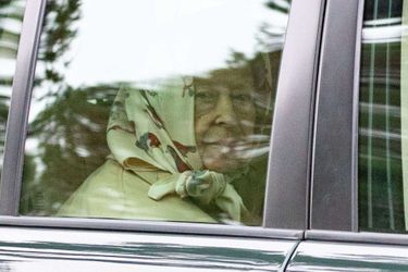 La reine Elizabeth II arrive dans son domaine de Sandringham, le 23 janvier 2022