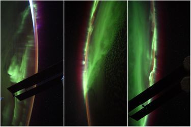 Des aurores australes photographiées par Thomas Pesquet.