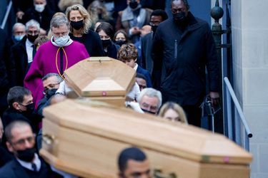 Amélie de Bourbon-Parme, l'ex-femme de Igor lors des obsèques des frères Bogdanov à l'église de la Madeleine à Paris le 10 janvier 2022.