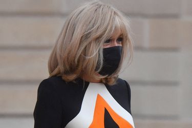 Brigitte Macron, ici mi-avril à l&#039;Elysée. 