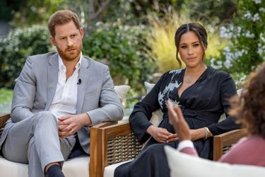 Harry et Meghan lors de leur interview pour Oprah diffusée en mars 2021