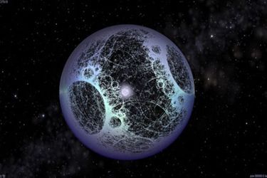 Représentation d'artiste d'une sphère de Dyson, une mégastructure capable de capter l'énergie d'une étoile. 