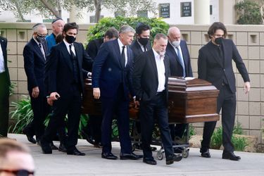 Aux obsèques de l&#039;acteur Bob Saget à Los Angeles, le 14 janvier 2022.