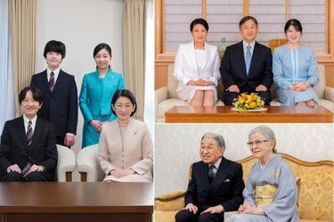 Portraits séparés de la famille impériale du Japon, diffusés le 1er janvier 2022 