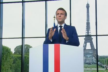 Allocution télévisée d'Emmanuel Macron lundi soir. 