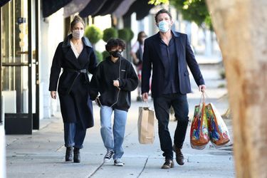 Jennifer Lopez à Los Angeles avec sa fille Emme et Ben Affleck le 31 décembre 2021