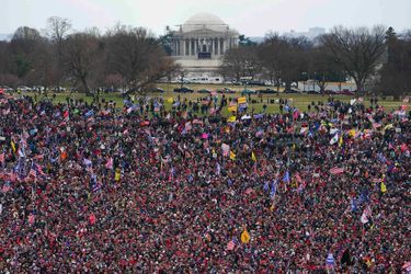 Les partisans de Donald Trump lors de la manifestation qui a précédé l&#039;invasion du Capitole, le 6 janvier 2021.