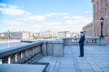 Le roi Carl XVI Gustaf de Suède à Stockholm le 30 avril 2021, jour de son 75e anniversaire