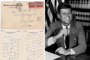 Les lettres de Kennedy écrites pour sa maitresse Gunilla von Post vont être vendues aux enchères. 
