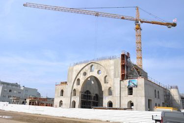Photo prise fin mars 2021. La nouvelle mosquée de Strasbourg, une affaire qui a enflammé les rapports entre la mairie écologiste et le gouvernement, sur fond de tensions avec Ankara.