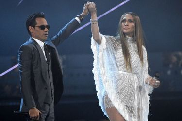 Marc Anthony et Jennifer Lopez lors d'un concert en novembre 2016